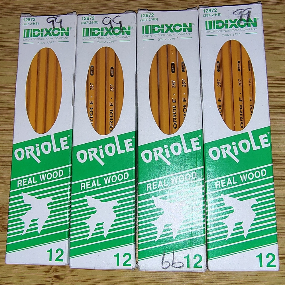 New - 48 Dixon Ticonderoga Company 12872 Oriole No.2 Real Wood Pencils USA 287-2